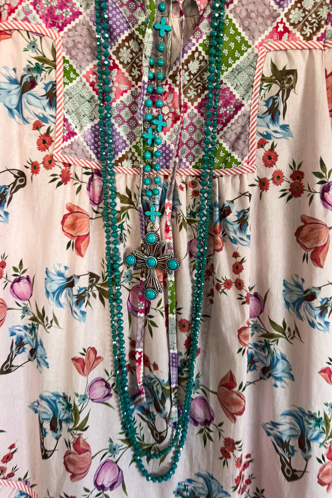 Look No Further Dress - 100% Cotton - Pink