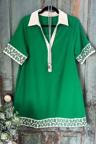 Too Much Fun Cold Shoulder Tunic/Top - Turquoise