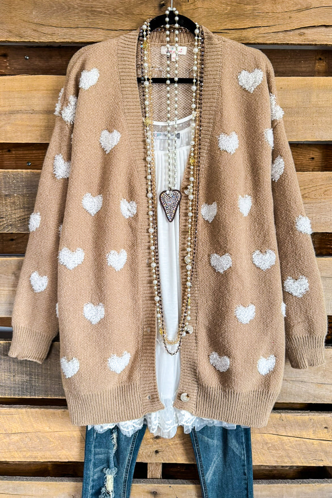 Might Be Love Sweater Cardigan - Taupe