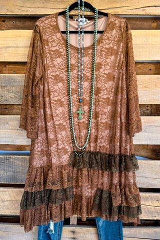 AHB EXCLUSIVE: Spring Sighting Tunic/Dress- Mocha