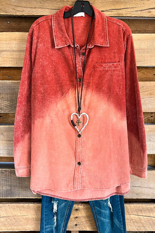 Hibiscus Cove Oversized Top - Red Mix