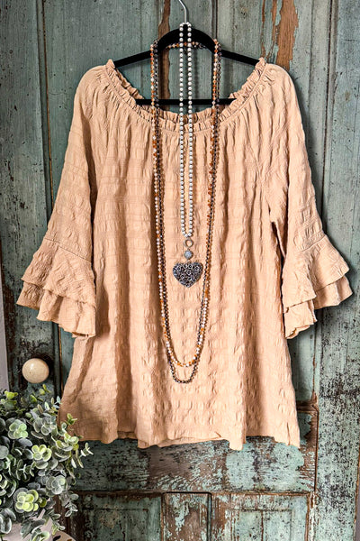 Taking Your Time Oversized Tunic - Beige