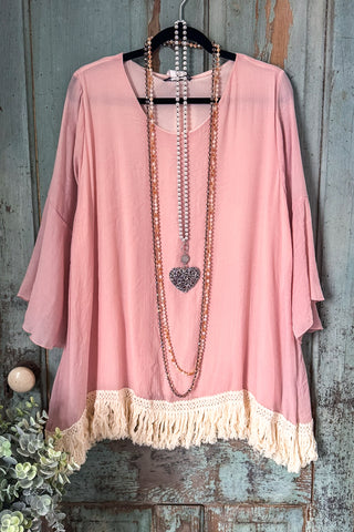 Too Much Fun Cold Shoulder Tunic/Top - Turquoise