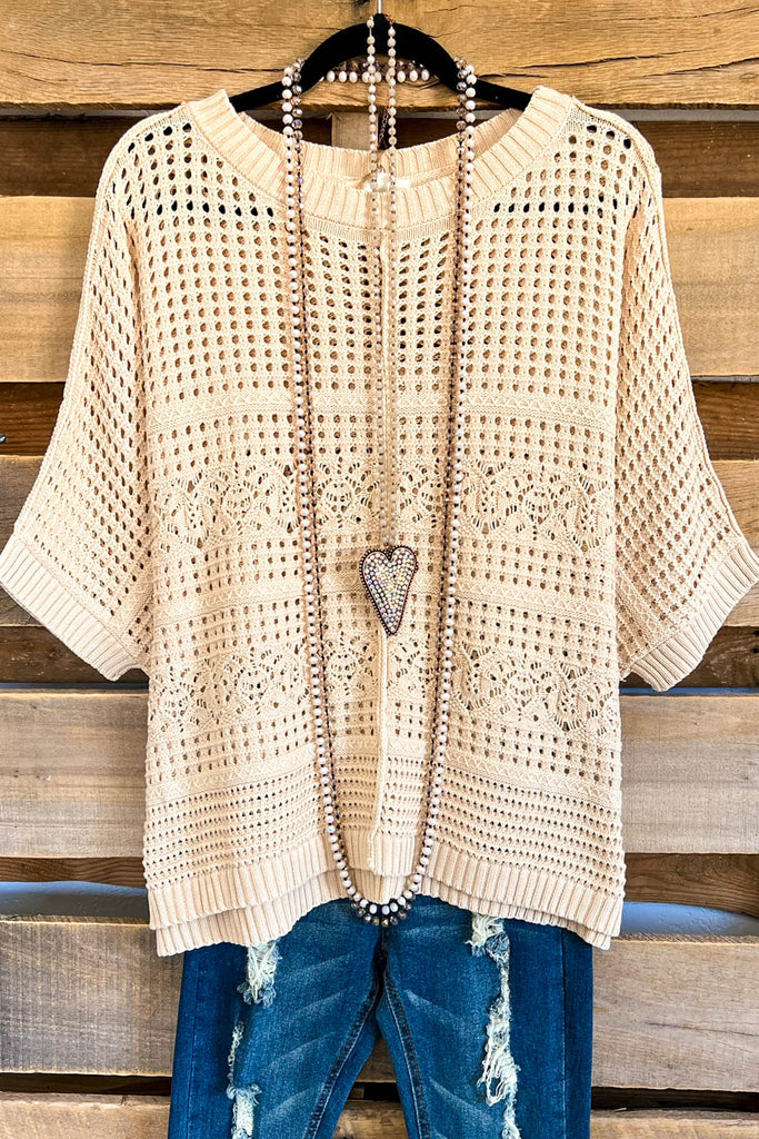 Sweet Emotions Sweater - Natural -100% COTTON
