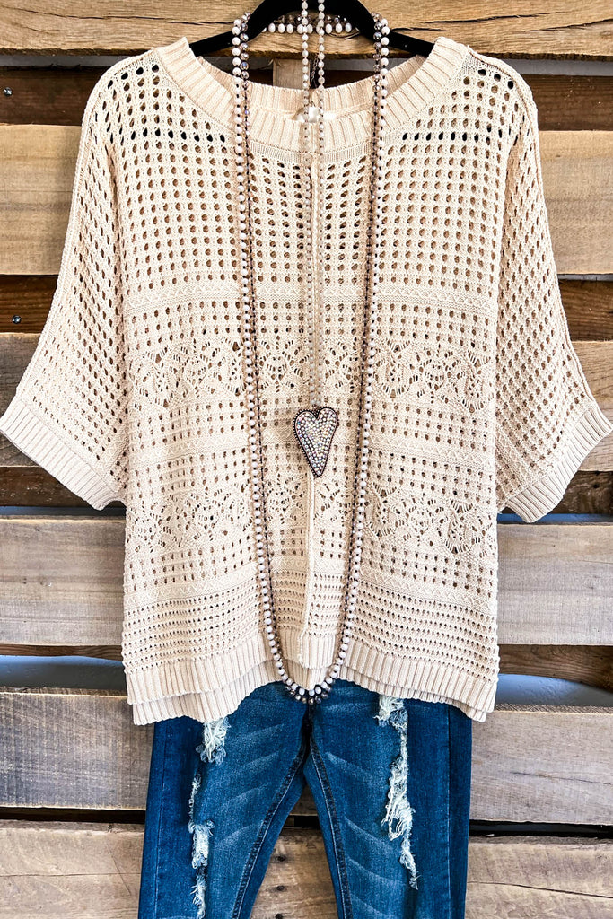 Sweet Emotions Sweater - Natural -100% COTTON