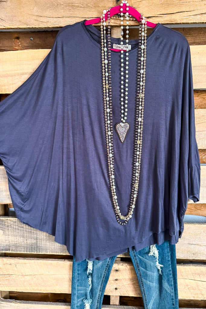 Always Looking Up Oversized Tunic - Gray