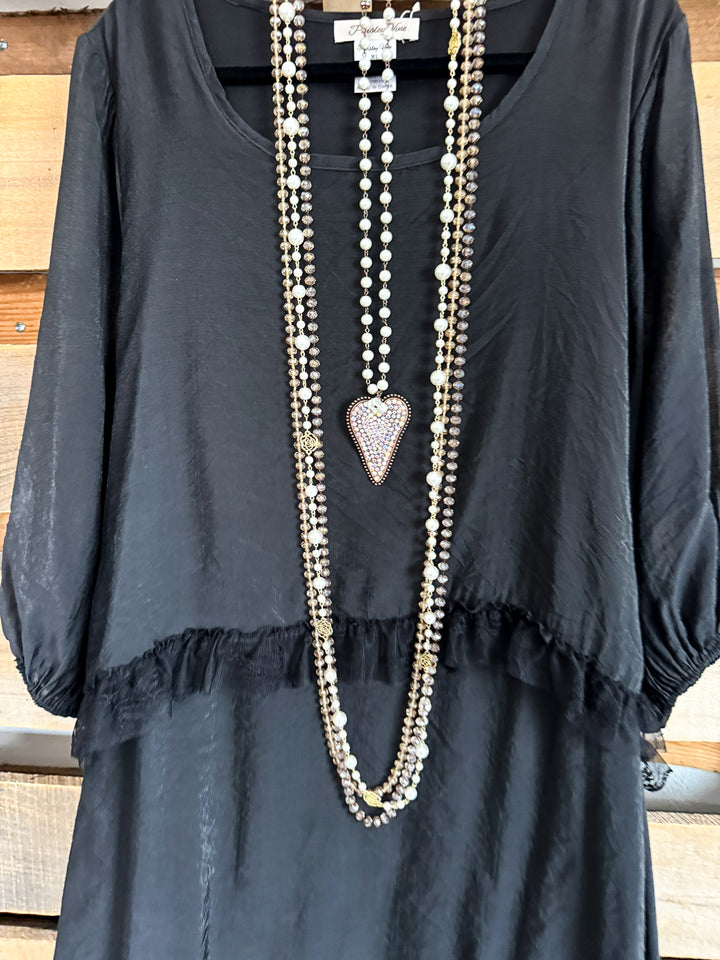Sweetest Soul Maxi Dress  - Black