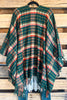 Chasing Seasons Poncho - Green