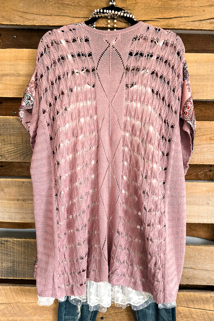 Its A New Day Cardigan - Dusty Mauve Mix