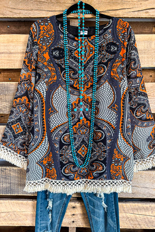 AHB EXCLUSIVE: Delightful Details Top - Natural - 100%  COTTON