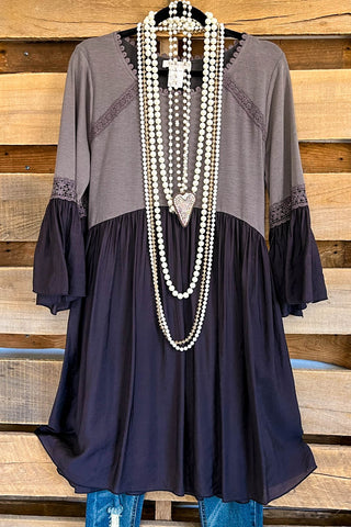 AHB EXCLUSIVE: Casual Chic Tunic- Grey