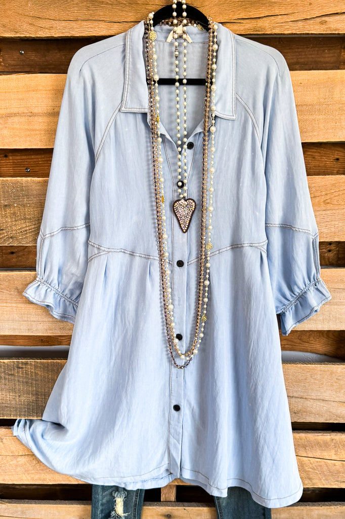 By The Way Dress - Lt. Denim