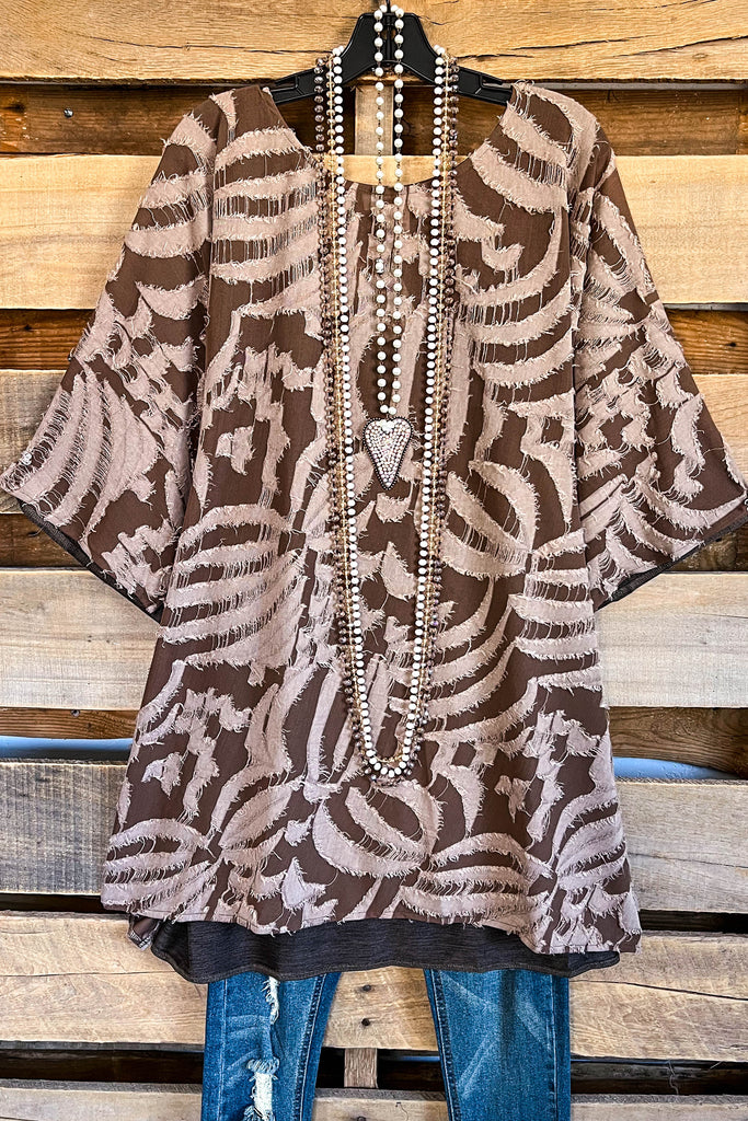 Never Be The Same Tunic -  Brown
