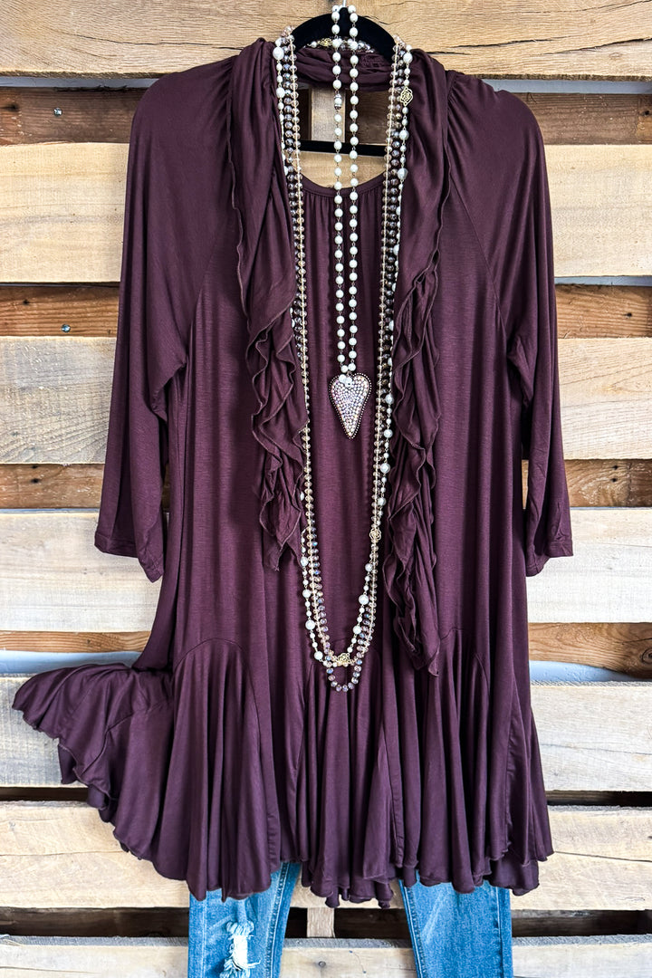 Jersey Girl Scarf Dress - Brown (2 Piece Dress)