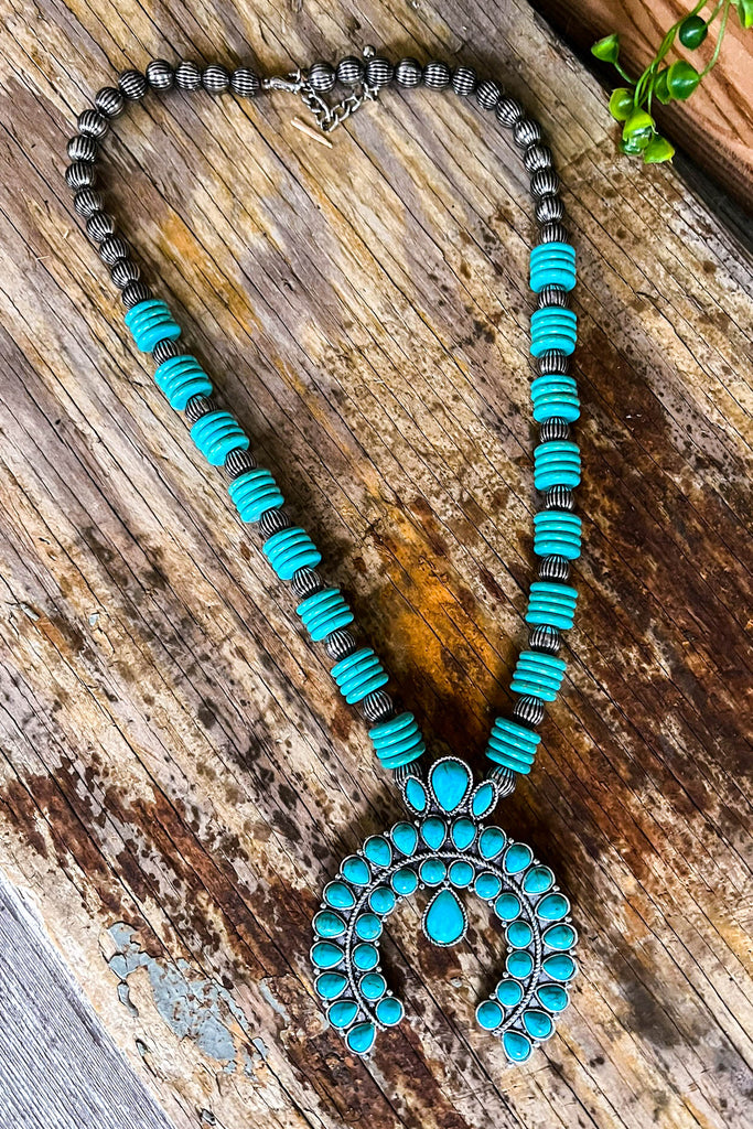 1960s Native American Navajo Made Squash Blossom Necklace and Earrings at  Kachina House