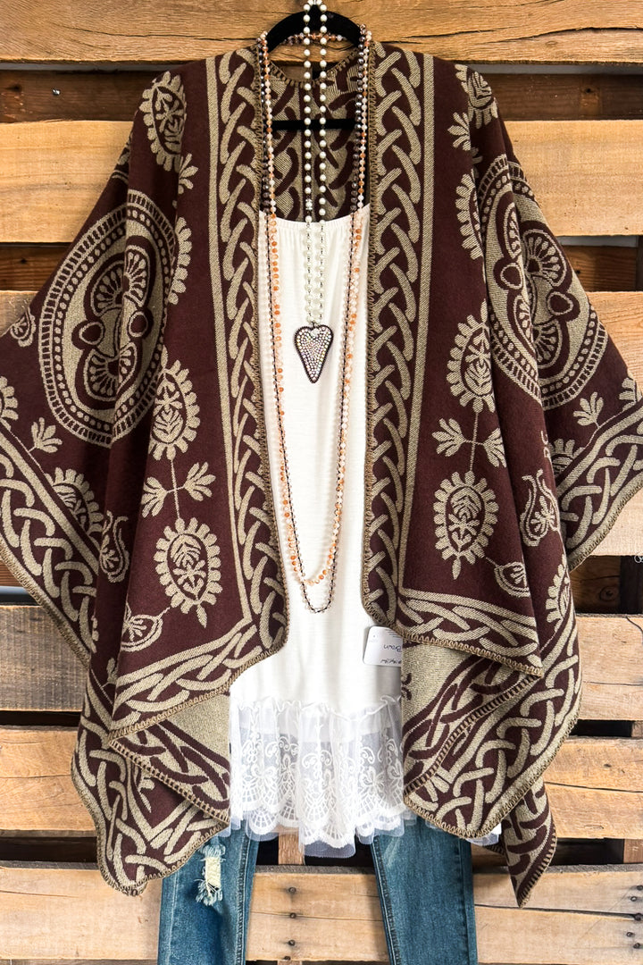 Gather Around Poncho - Brown