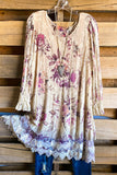 AHB EXCLUSIVE: Laughing Now Layered Tunic - Beige/Rose