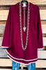 Lady Luck Tunic - Wine