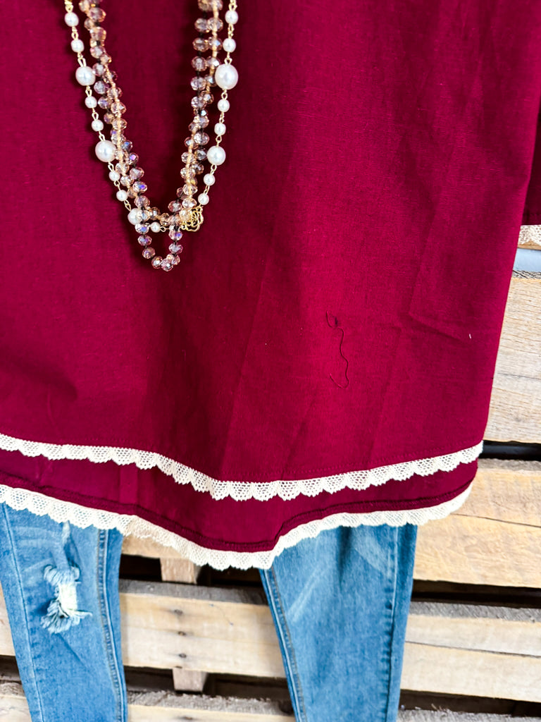 Lady Luck Tunic - Wine