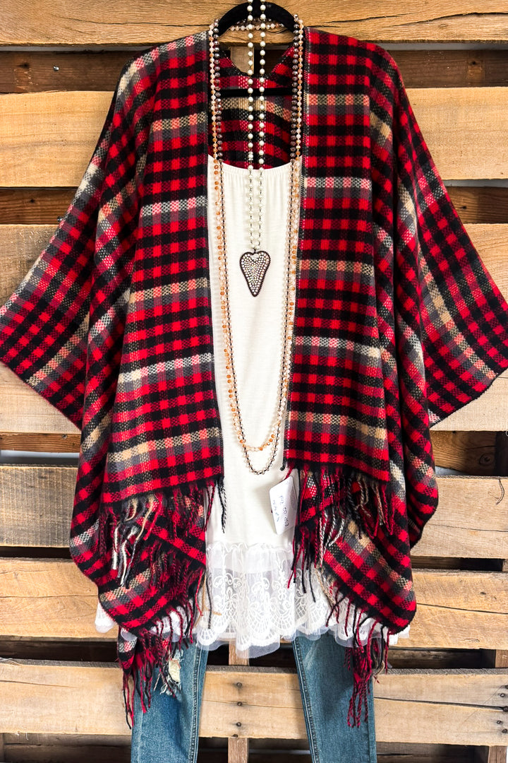 Join The Club Poncho - Red