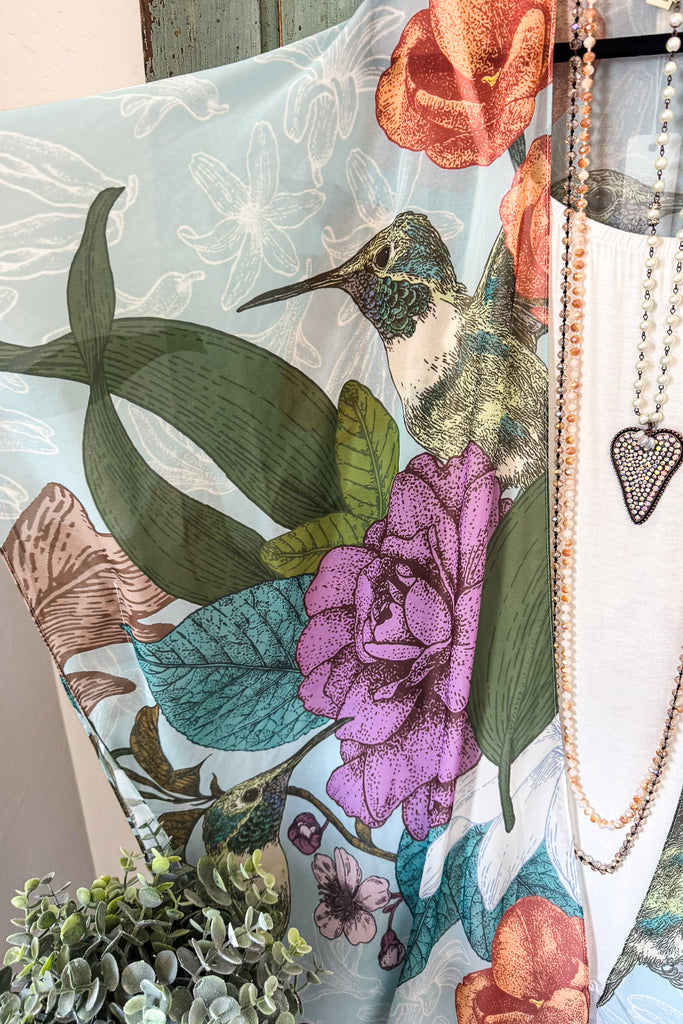 Sweet Nectar Kimono - Blue