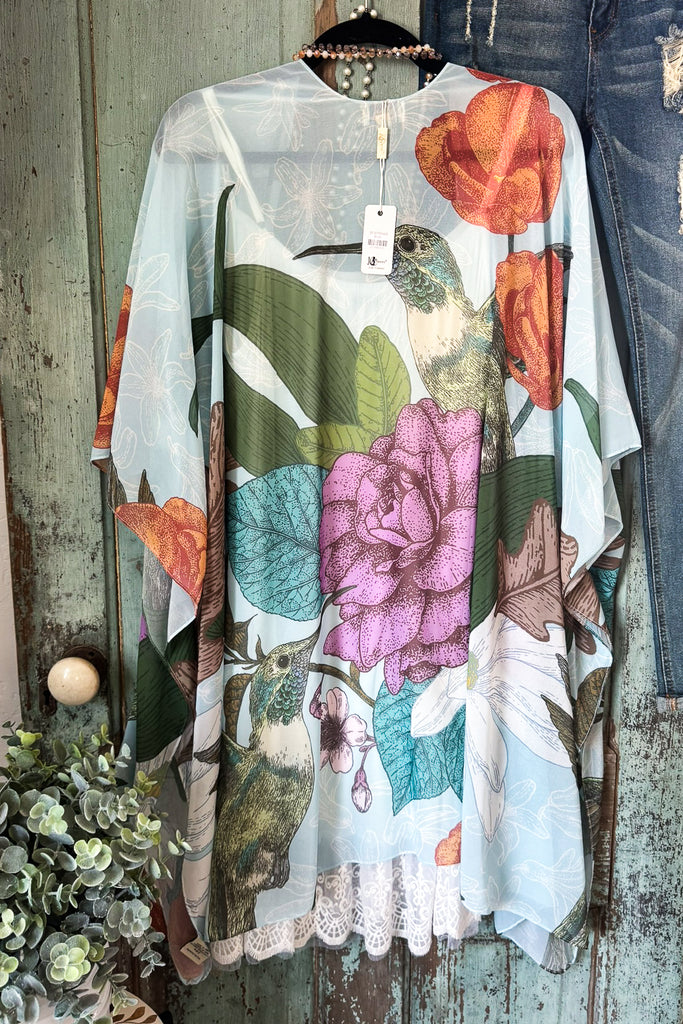Sweet Nectar Kimono - Blue
