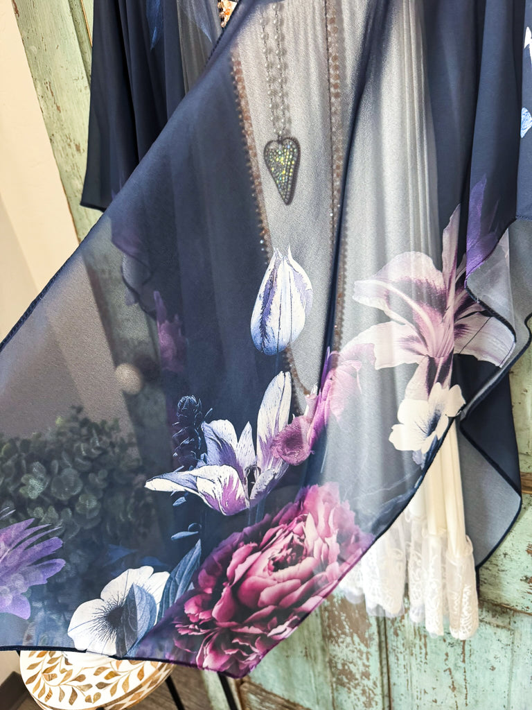 Designed To Be Unique Kimono - Navy