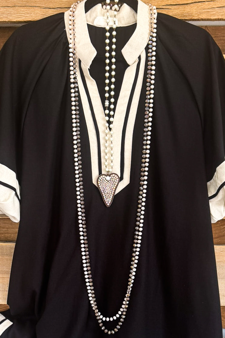 Edge Of Elegance Dress - Black - SALE