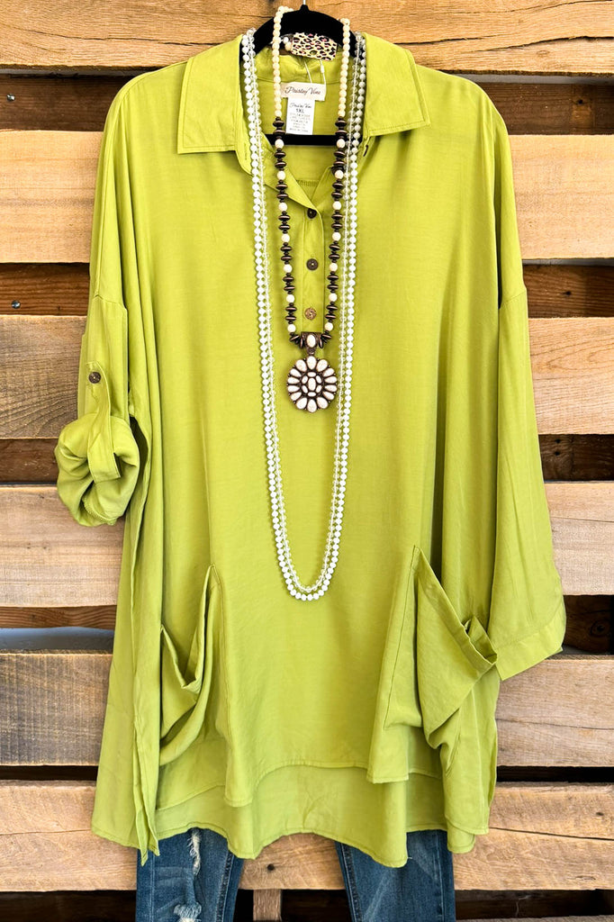 Tropical Paradise Tunic - Lime Green - SALE