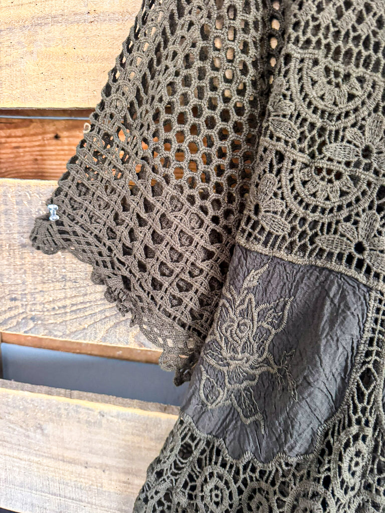 AHB EXCLUSIVE: Delightful Details Cotton Top - Olive - 100% COTTON