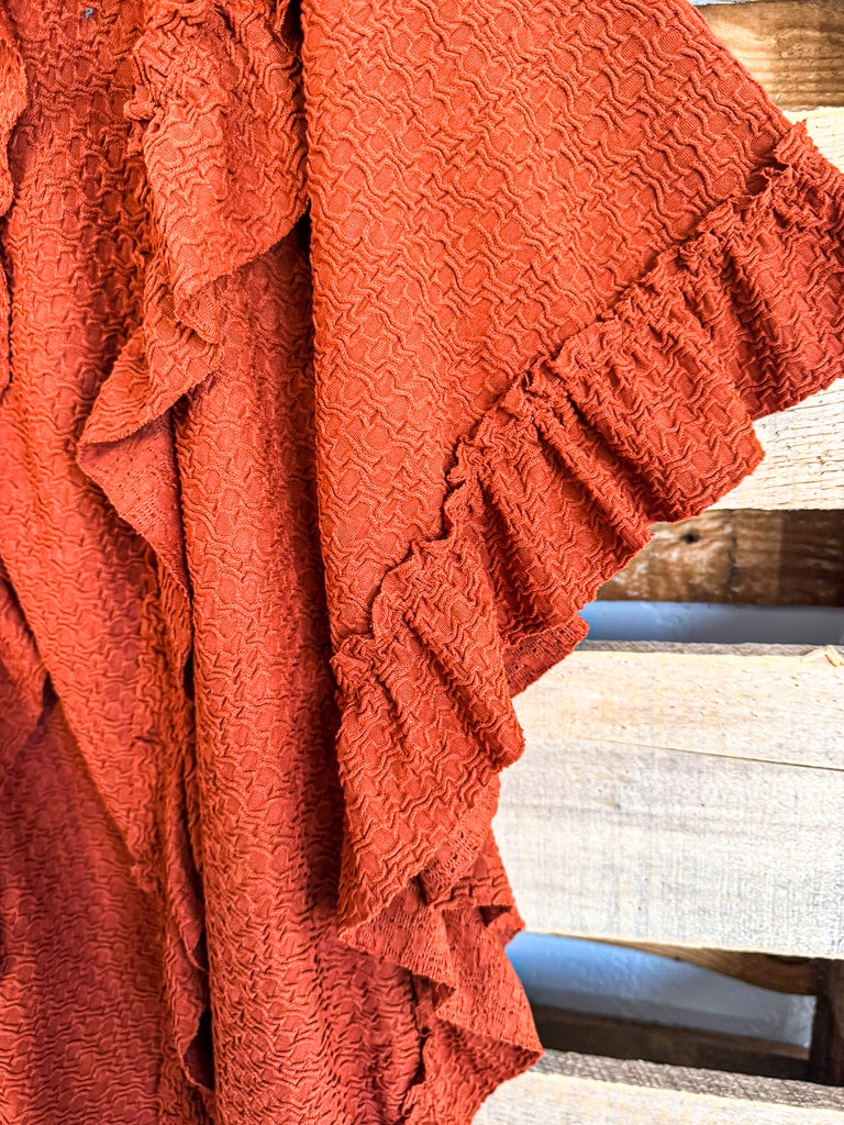 Airy Elegance Tunic - Rust