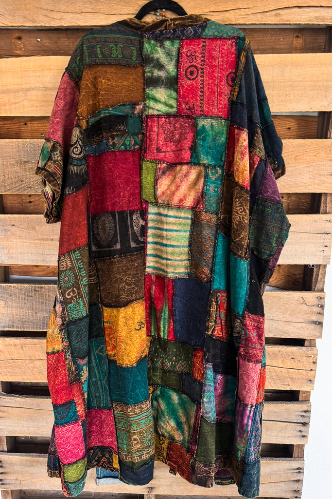 NATURAL FABRIC: Where The Moon Shines Kimono - Brown  100% Cotton