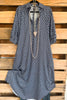Stay Anchored Dress - Navy
