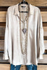 Colorful Mood Oversized Tunic - Champagne