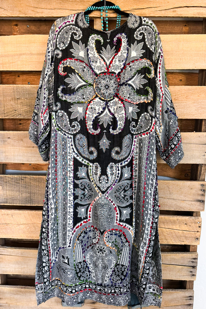 Bohemian Charm Duster - Ruth Black