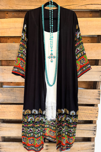 Ideal Statement Kimono - Black