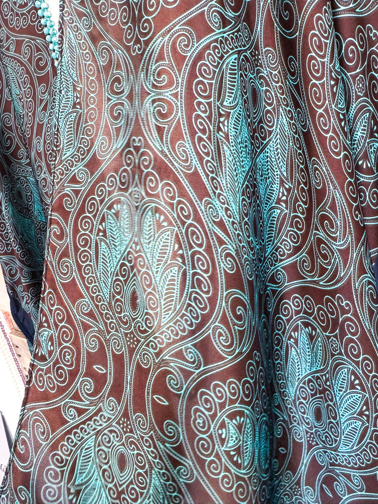 Coffee With Me Kimono - Teal