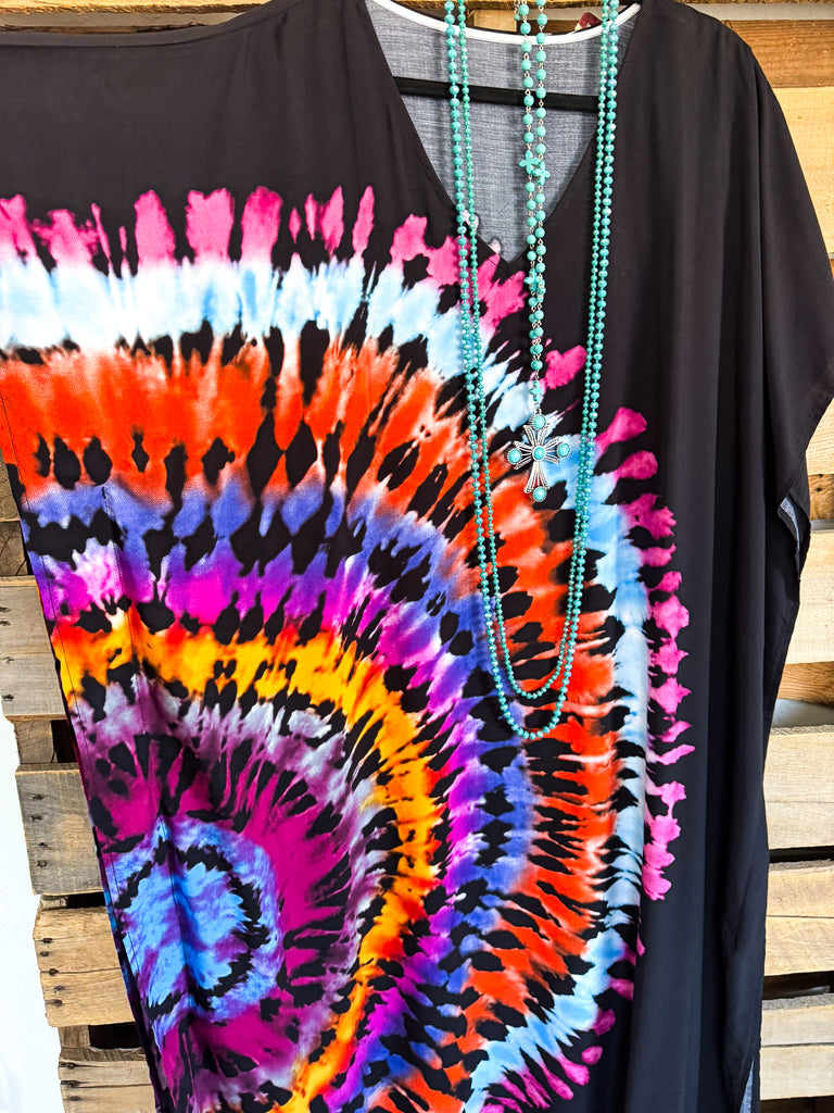 Weekend Wanderer Kaftan - Black Multi