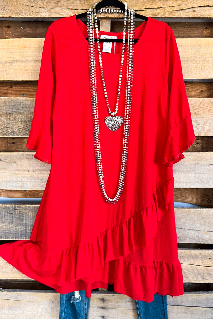 Whispers Of Love Dress - Red