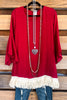 Showing Out Tunic - Crimson
