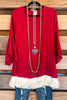 Showing Out Tunic - Crimson