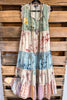 Floral Edge Maxi Dress - Sage Multi