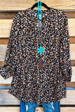 Staying Updated Tunic  -  Leopard
