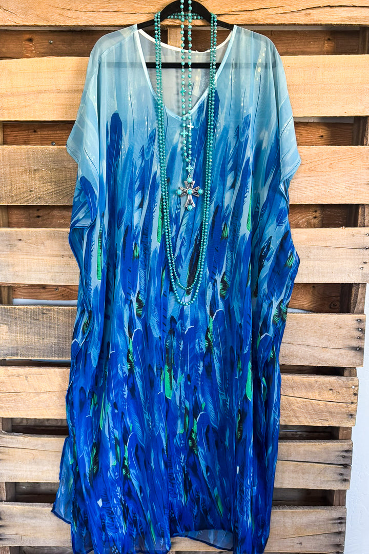 Emerald Coast Beach Cover Up - Sheer - Blue - SALE