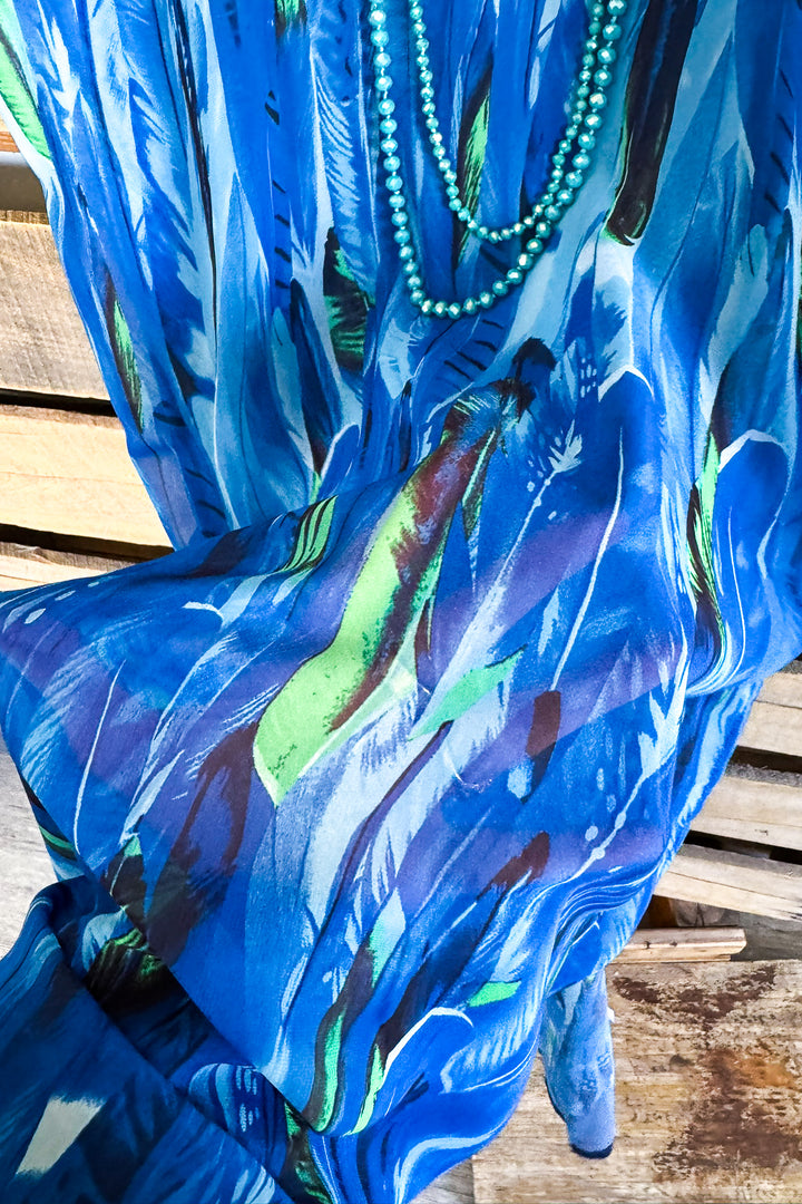 Emerald Coast Beach Cover Up - Sheer - Blue - SALE