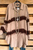 Headed Up Town Tunic/Dress - Mocha - 100% COTTON