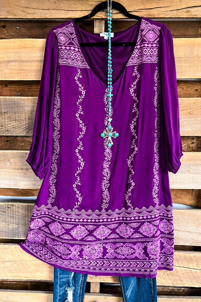 AHB EXCLUSIVE:  Abide With Passion Tunic - Eggplant