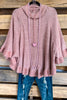 Off The Vine Poncho Sweater Poncho - Pink