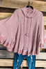 Off The Vine Poncho Sweater Poncho - Pink