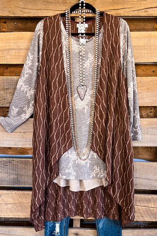 AHB EXCLUSIVE: Counting The Stars Vest - Taupe/Navy
